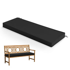 Summsun Outdoor Bench Cushion Pad black, front view