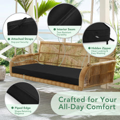 Summsun Outdoor Bench Cushion Pad packaged for shipping