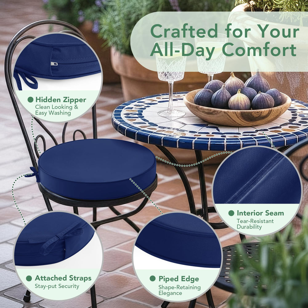 Summsun outdoor bistro chair cushions on garden chairs
