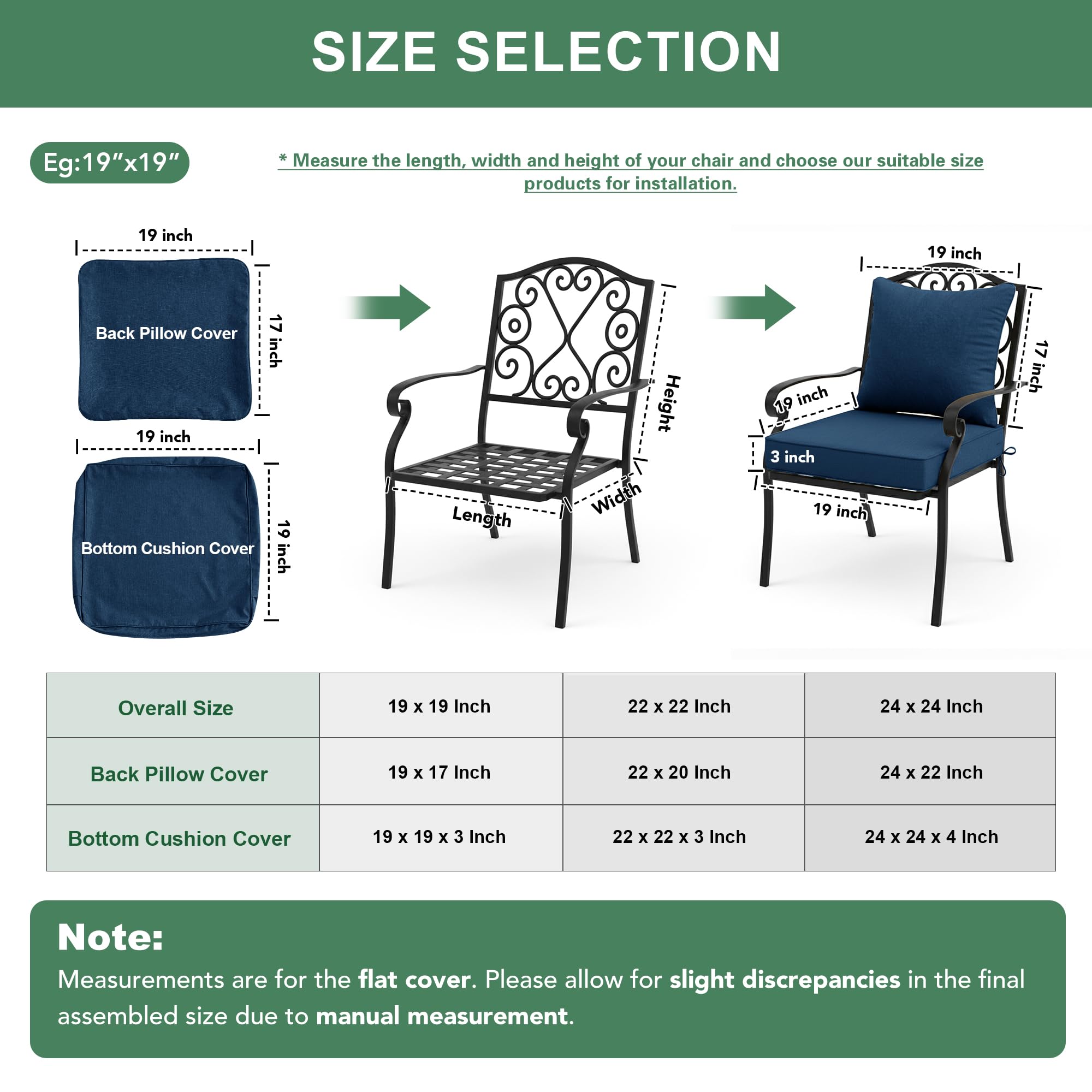 Summsun outdoor chair cushion set in garden