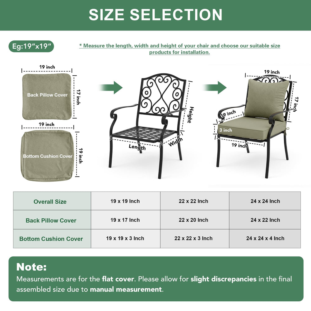 Summsun outdoor chair cushion with high-density foam core