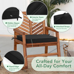 Summsun outdoor chair cushions set arranged on patio furniture