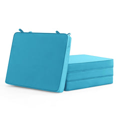Summsun Outdoor Chair Cushions set of 4 in teal, front view