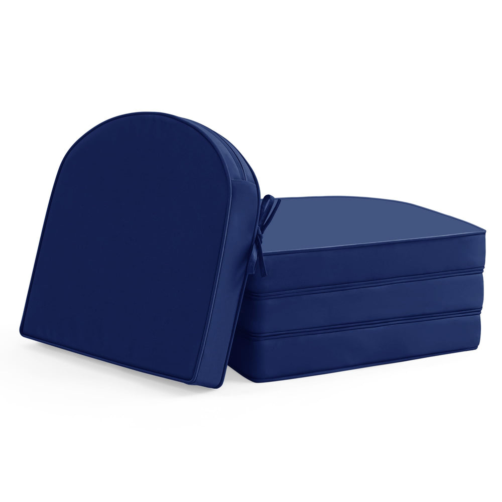 Summsun Outdoor Chair Cushions Set of 4 Navy Blue front view