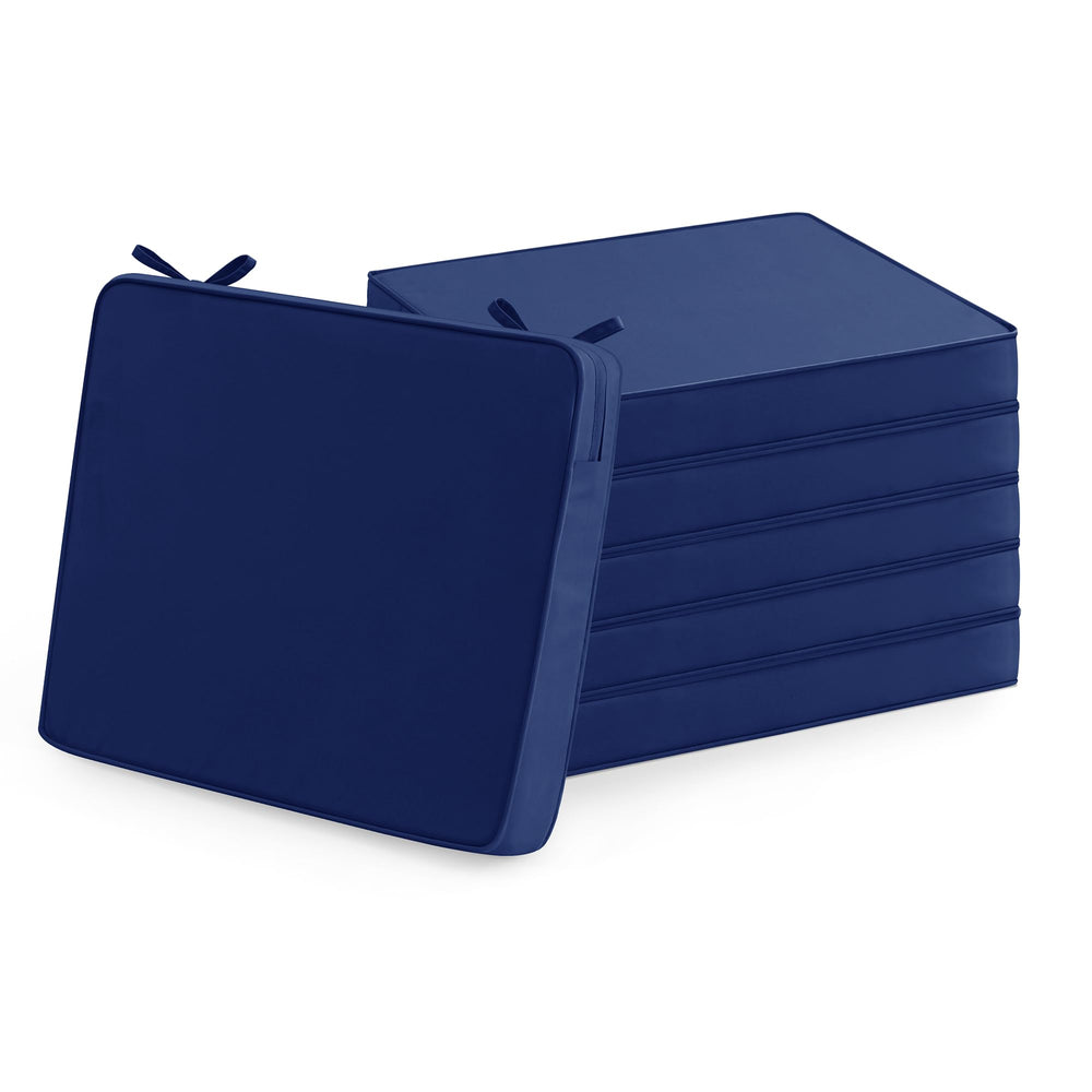 Summsun Outdoor Chair Cushions Set of 6 in Navy, front view