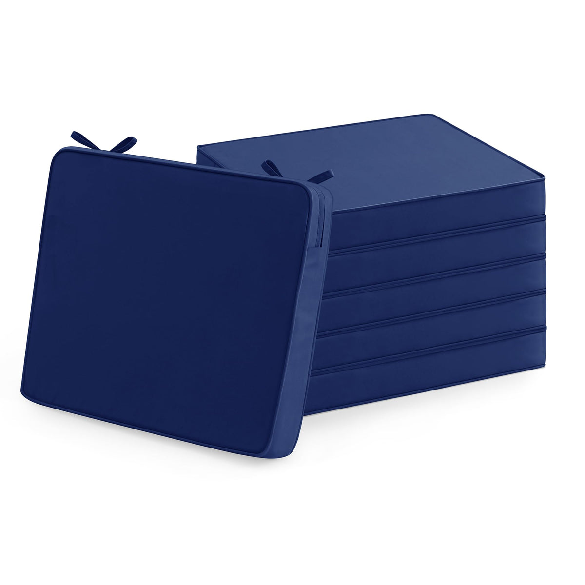 Summsun Outdoor Chair Cushions Set of 6 in Navy, front view