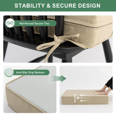 Summsun Outdoor Chair Cushions showing water-resistant feature