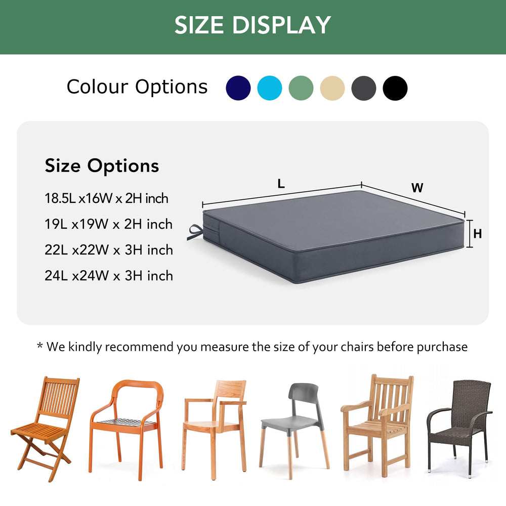 Summsun Outdoor Chair Cushions with vibrant colour under sunlight