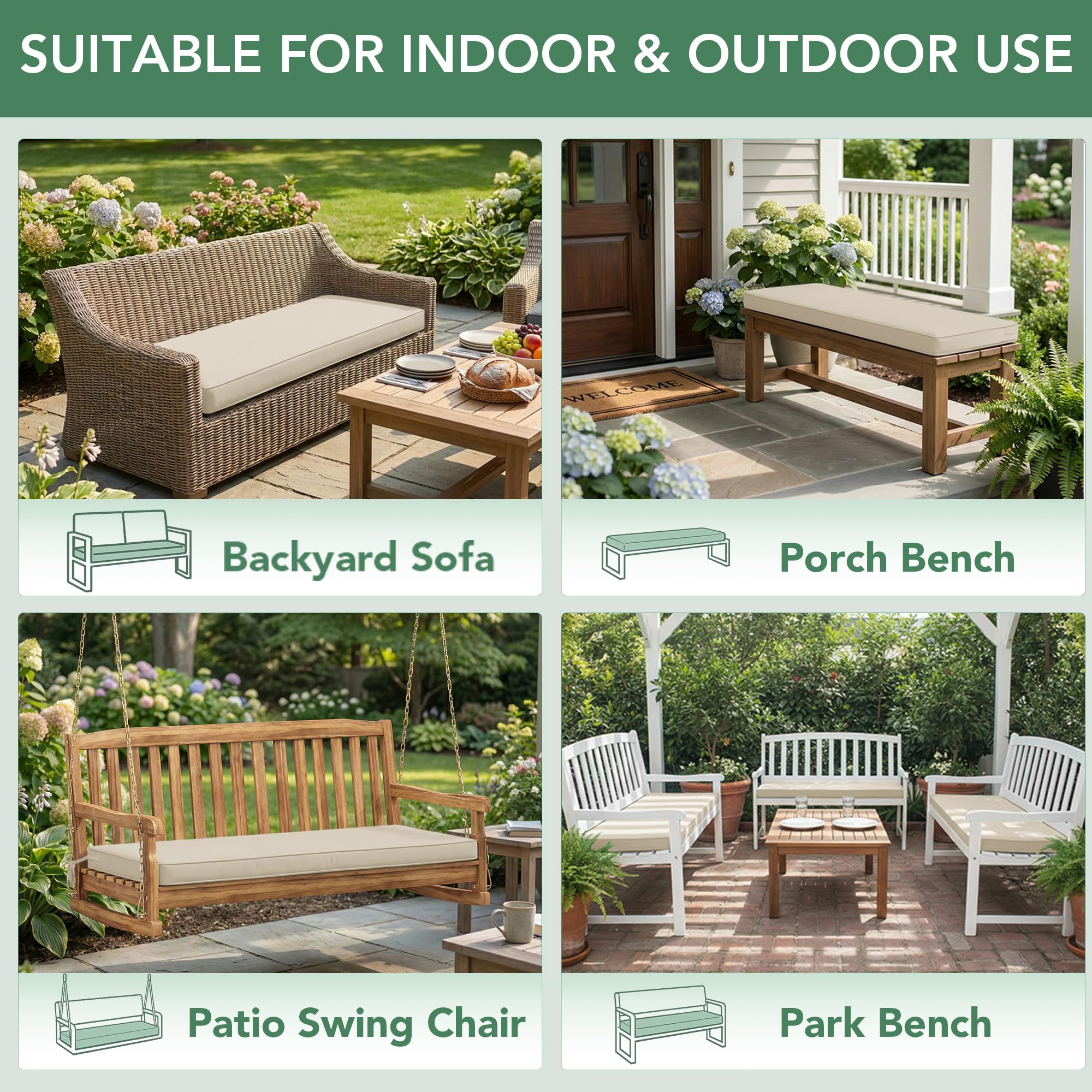 Summsun Outdoor Cushion on a patio sofa