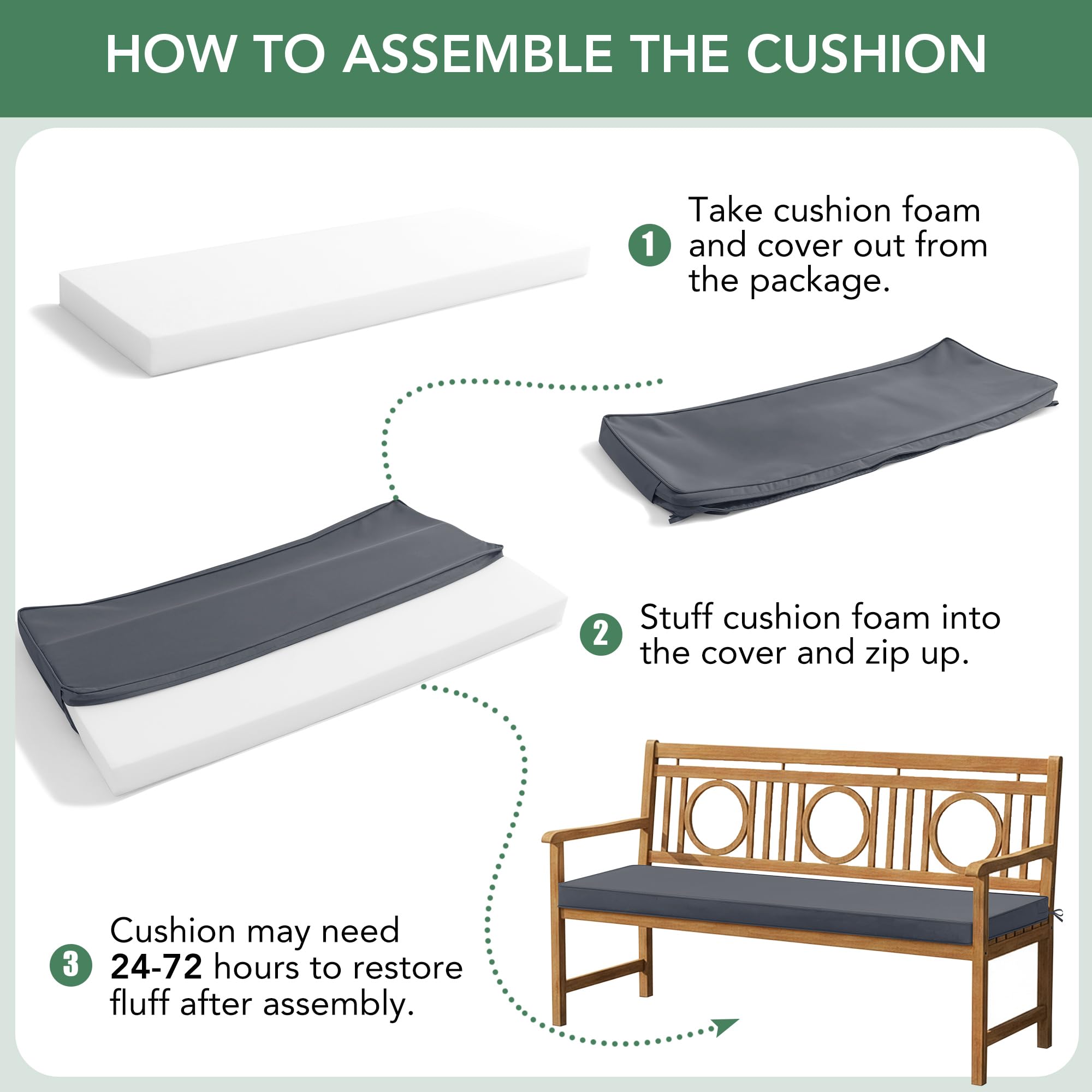Summsun outdoor cushion packed for shipping