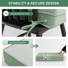 Summsun Outdoor Cushion with anti-slip bottom detail