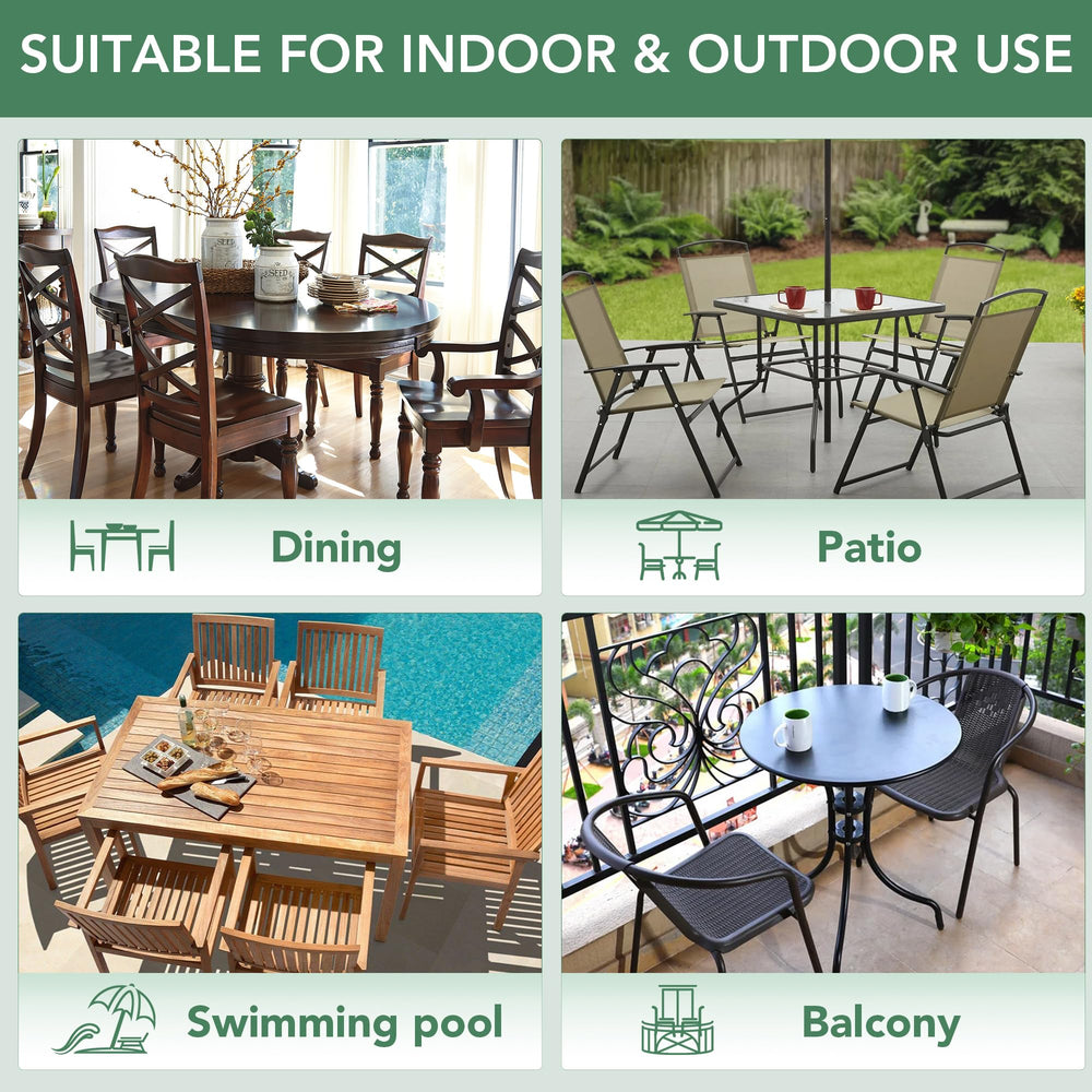 Summsun outdoor cushions stacked for storage