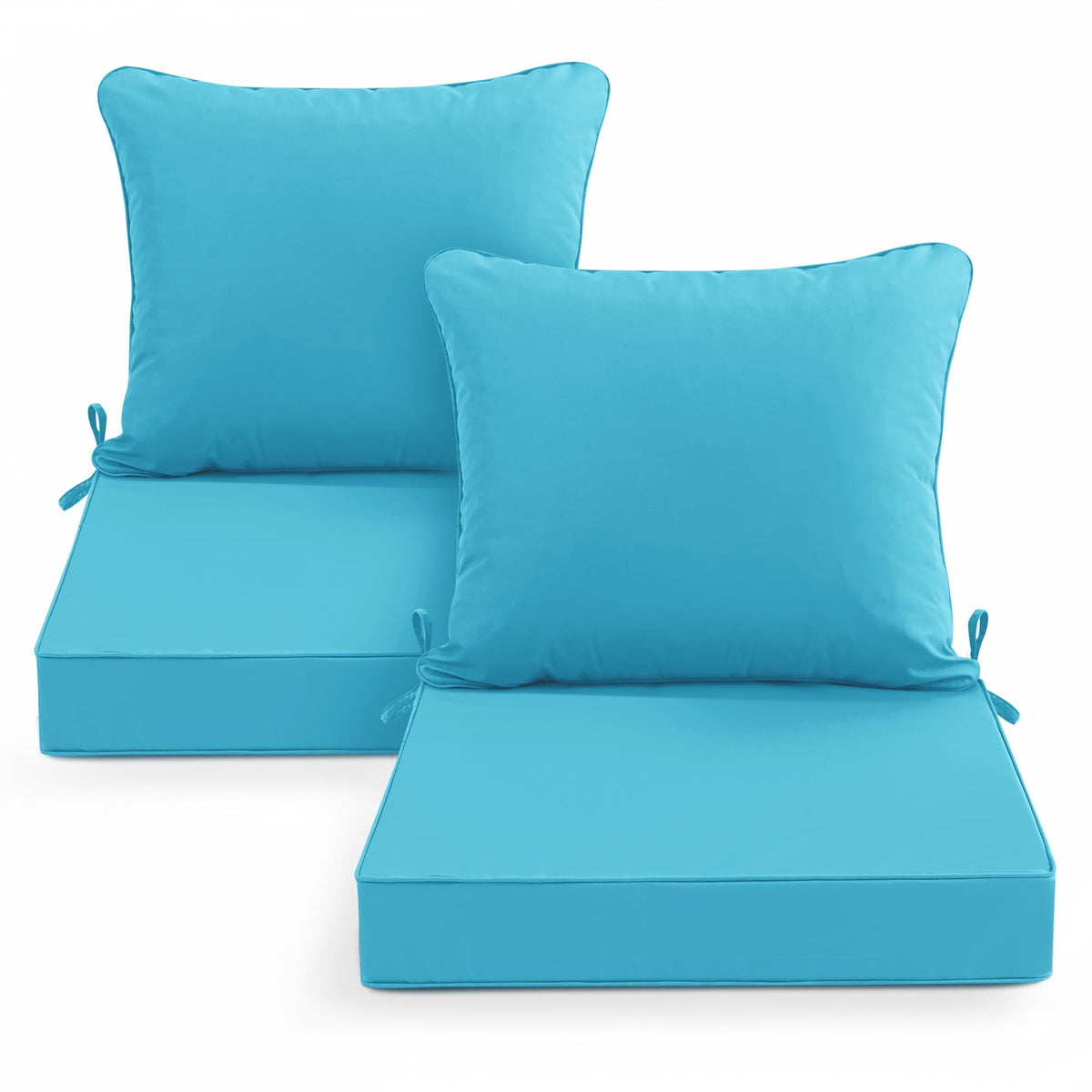 Summsun Outdoor Cushions teal 24x24 inches front view