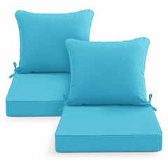 Summsun Outdoor Cushions teal 24x24 inches front view