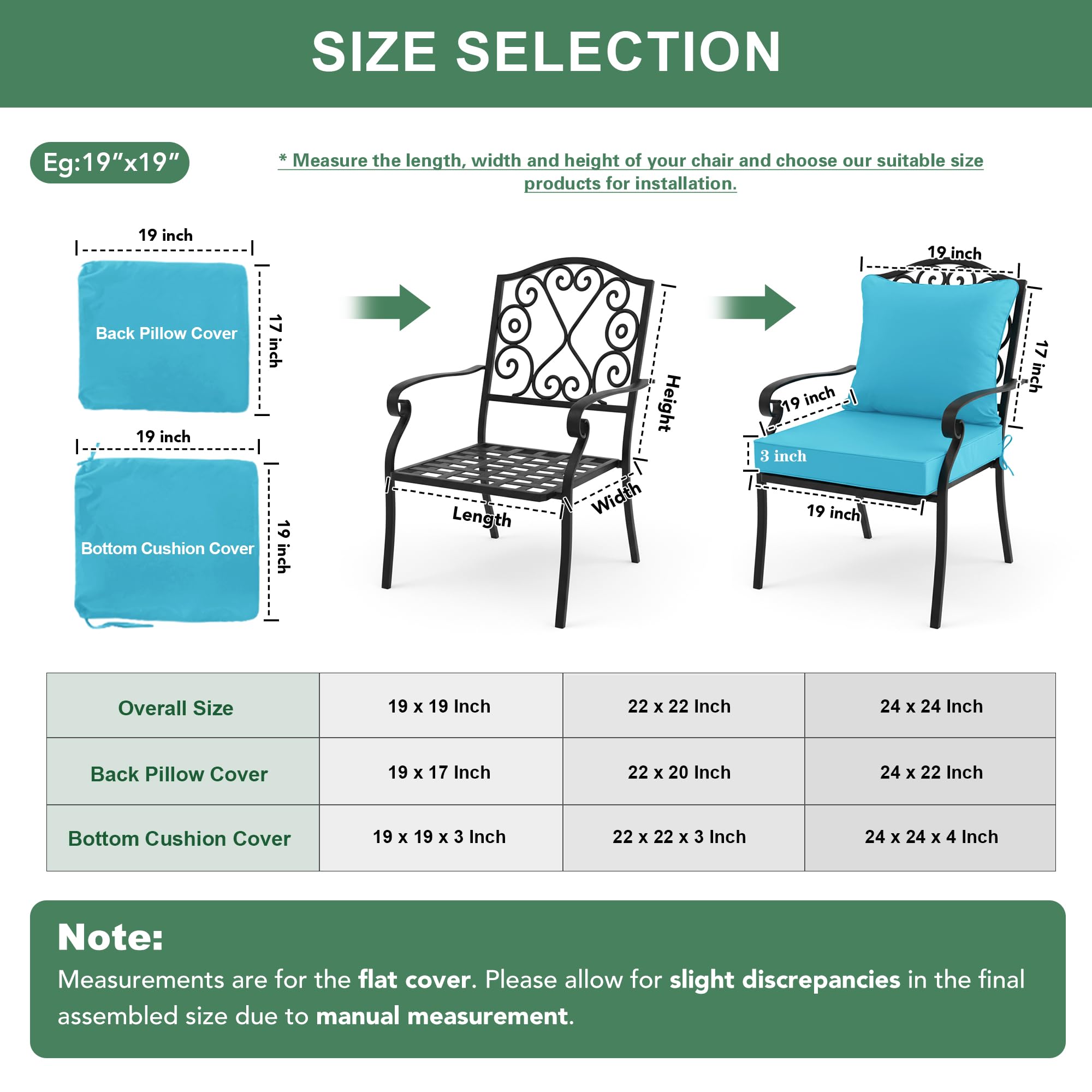 Summsun Outdoor Cushions teal in garden setting