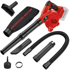 SUMYOUNG cordless leaf blower front view with motor details