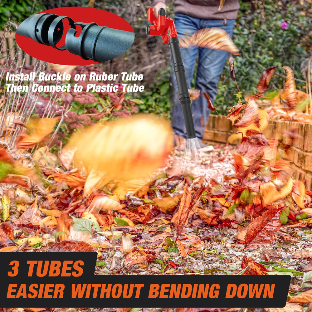 SUMYOUNG cordless leaf blower vacuum mode in action