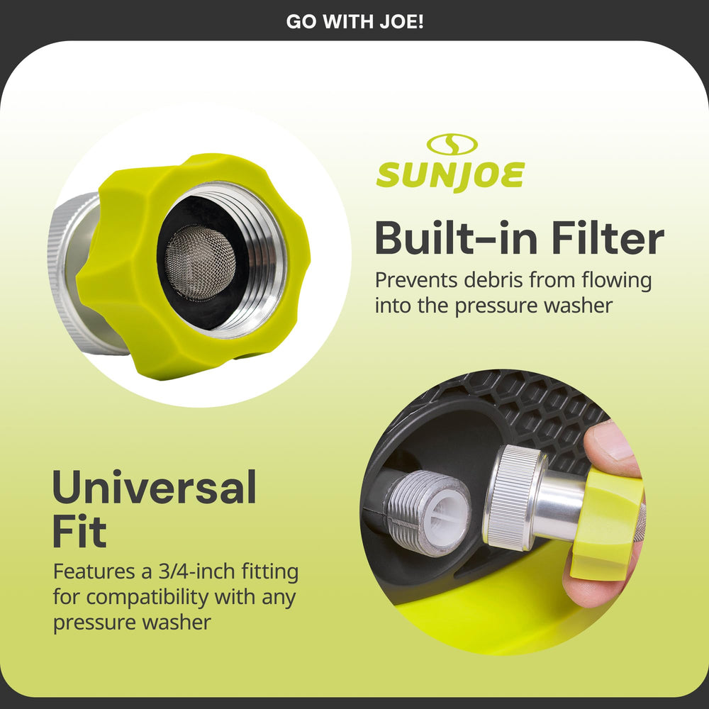 Sun Joe garden hose adaptor with pressure washer connection