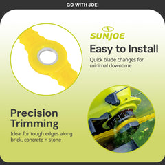 Sun Joe SB10-BLD-3PK yellow blades with mounting hole