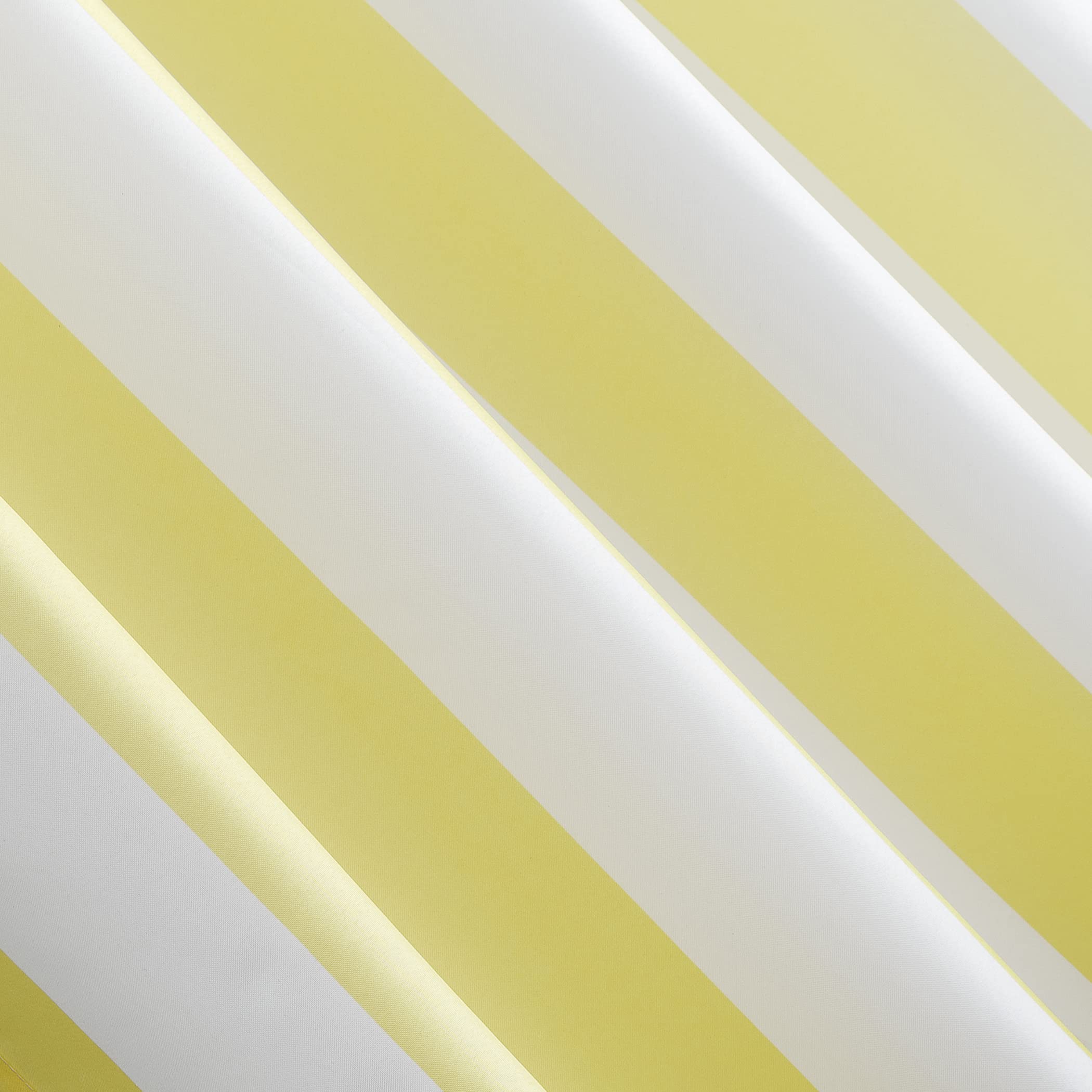 Sun Zero Valencia Cabana Stripe Curtain hanging on patio