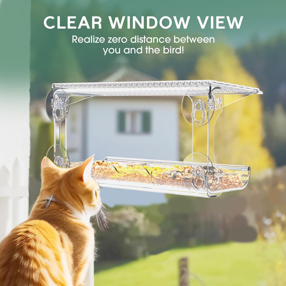 SUNALLY bird feeder with tile-like roof