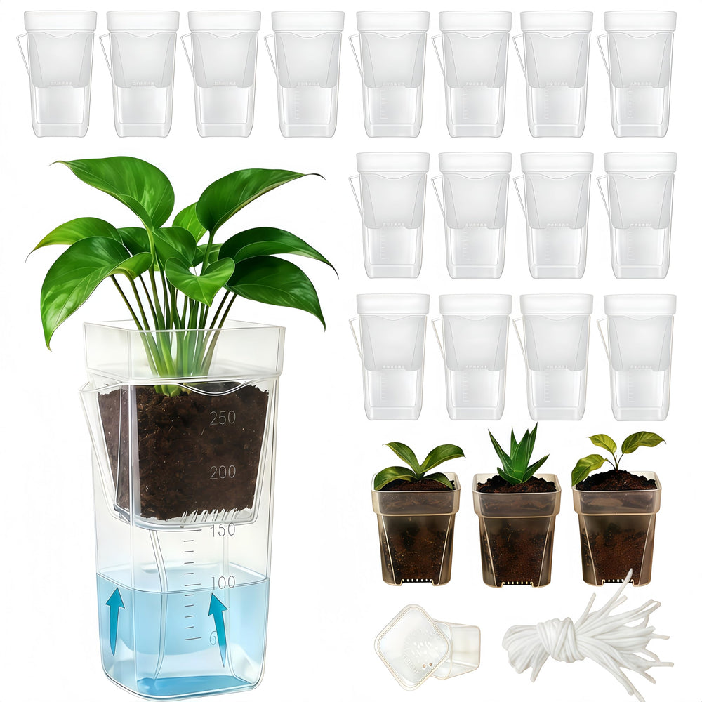 sunanday 16 Pack Self Watering Pots front view