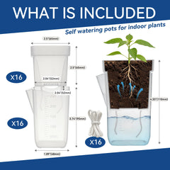 sunanday clear self watering pots with inner liner