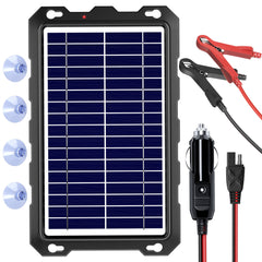 SUNAPEX 8W Solar Car Battery Charger front view