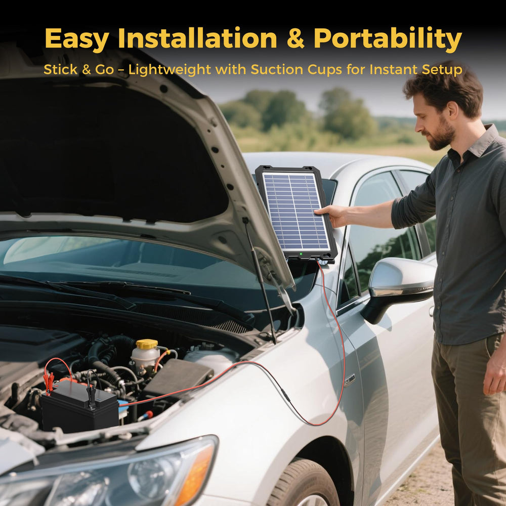 SUNAPEX solar charger installed on car window