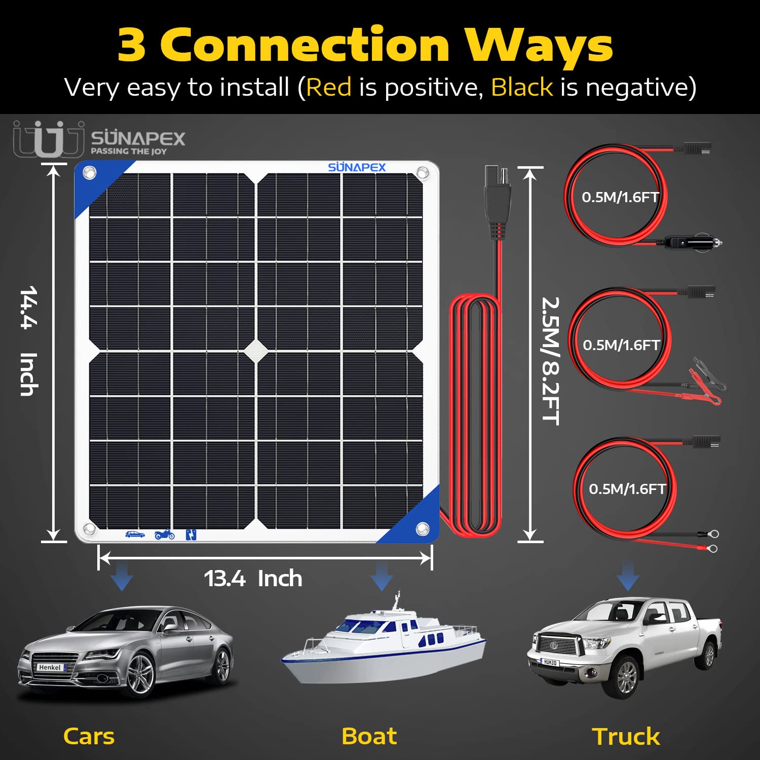 SUNAPEX Solar Charger with accessories and manual