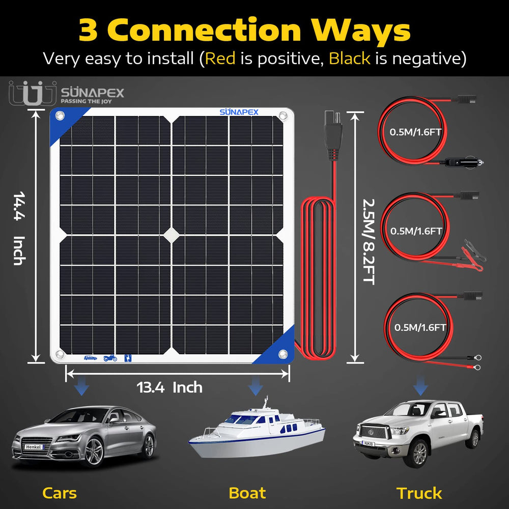 SUNAPEX Solar Charger with accessories and manual