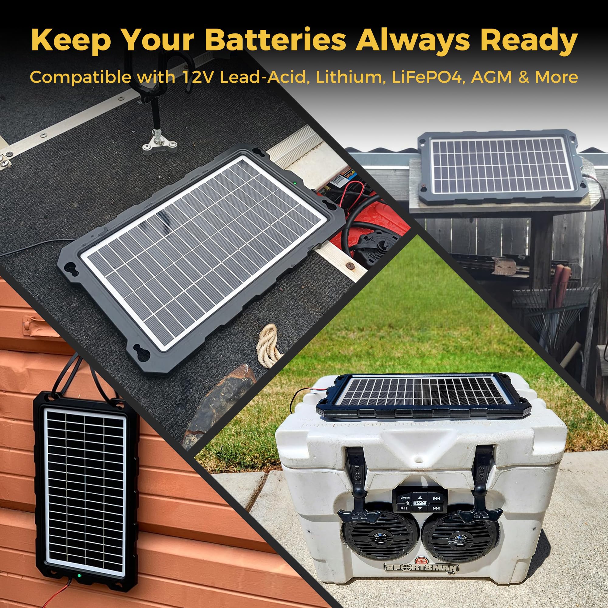 SUNAPEX Solar Charger with alligator clips