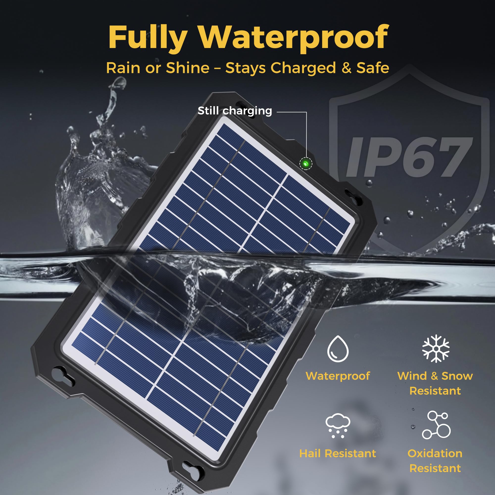 SUNAPEX solar panel showing indicator lights