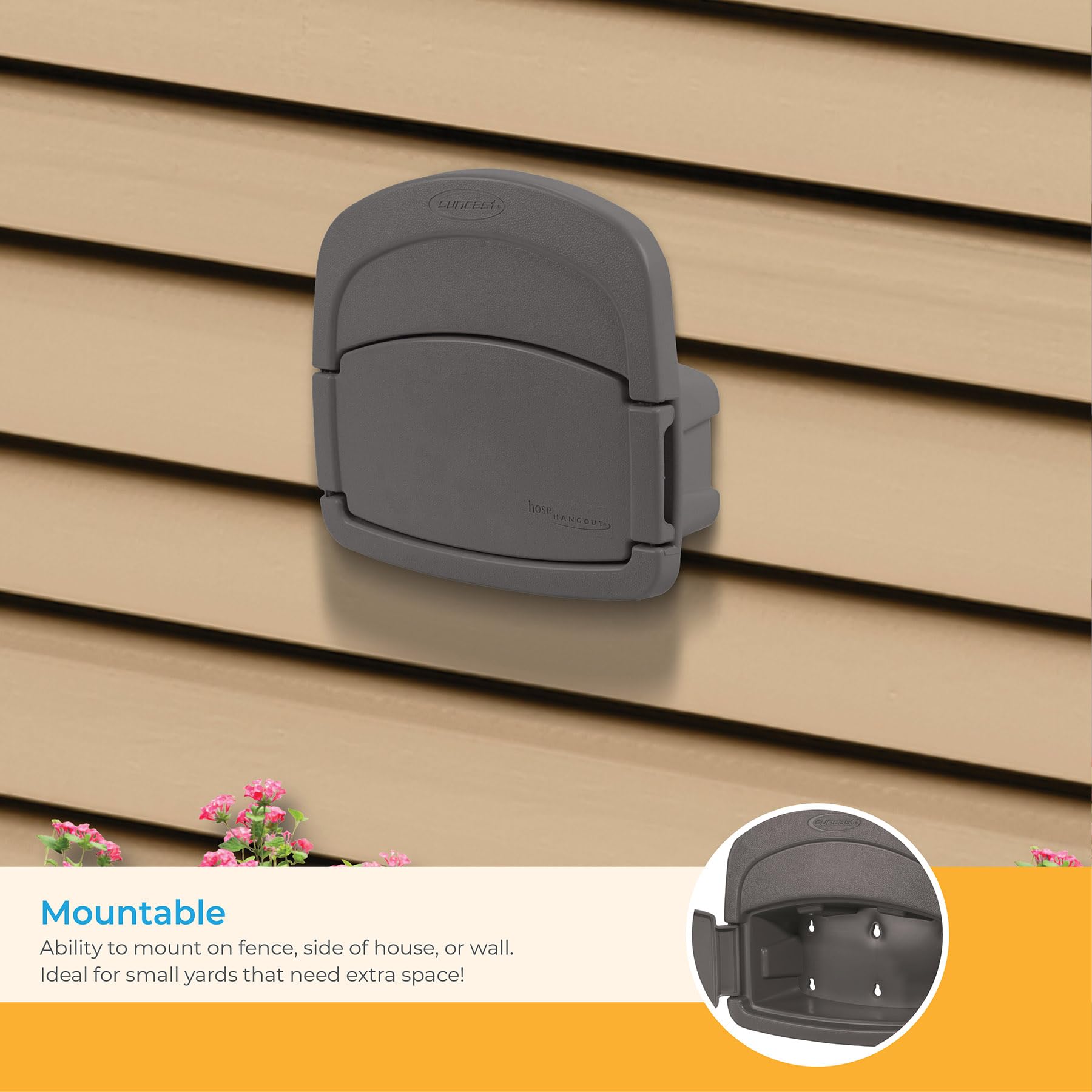 Suncast Deluxe Hangout Hose Hanger side view