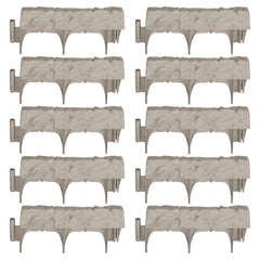 Suncast Interlocking Border Edging front view showing taupe-gray colour