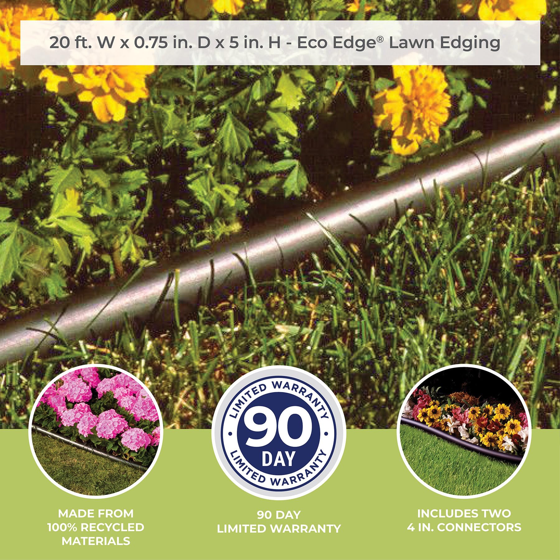 Suncast Landscape Edging demonstrating UV protection