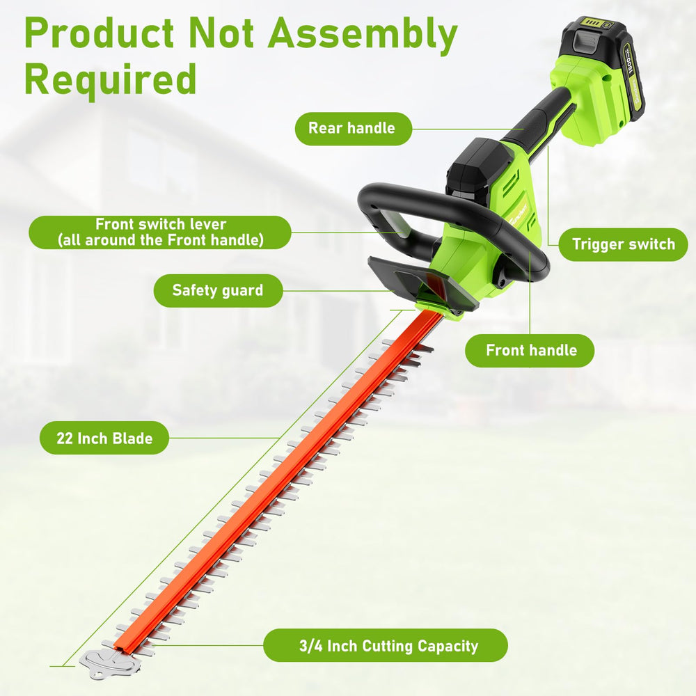 Sunchers hedge trimmer in use trimming hedges