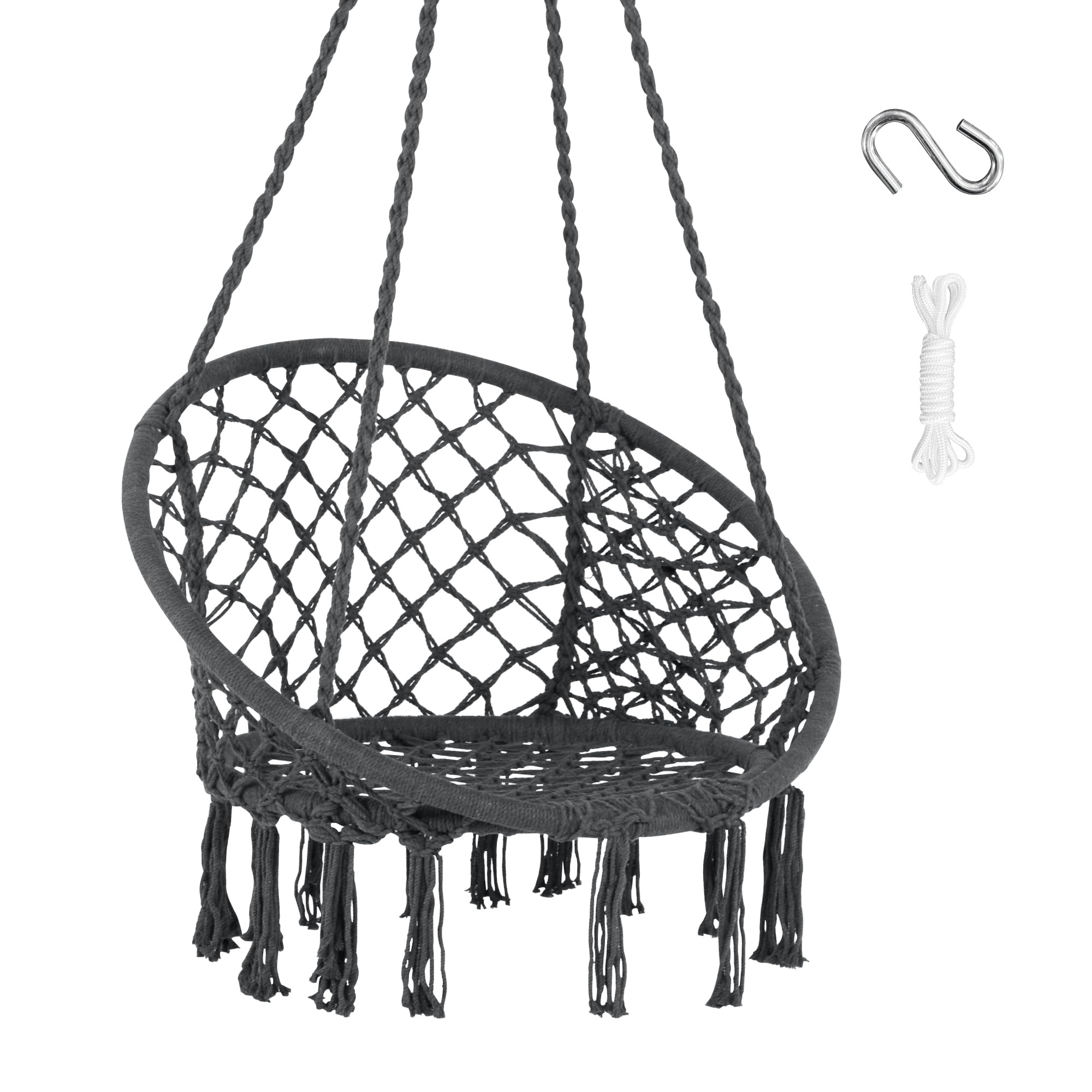 SUNCREAT Hammock Chair front view with grey colour
