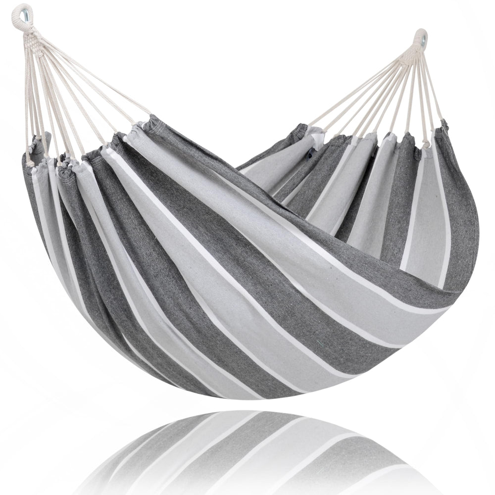 SUNCREAT Portable Heavy Duty Tree Hammock in Dark Gray and Light Gray