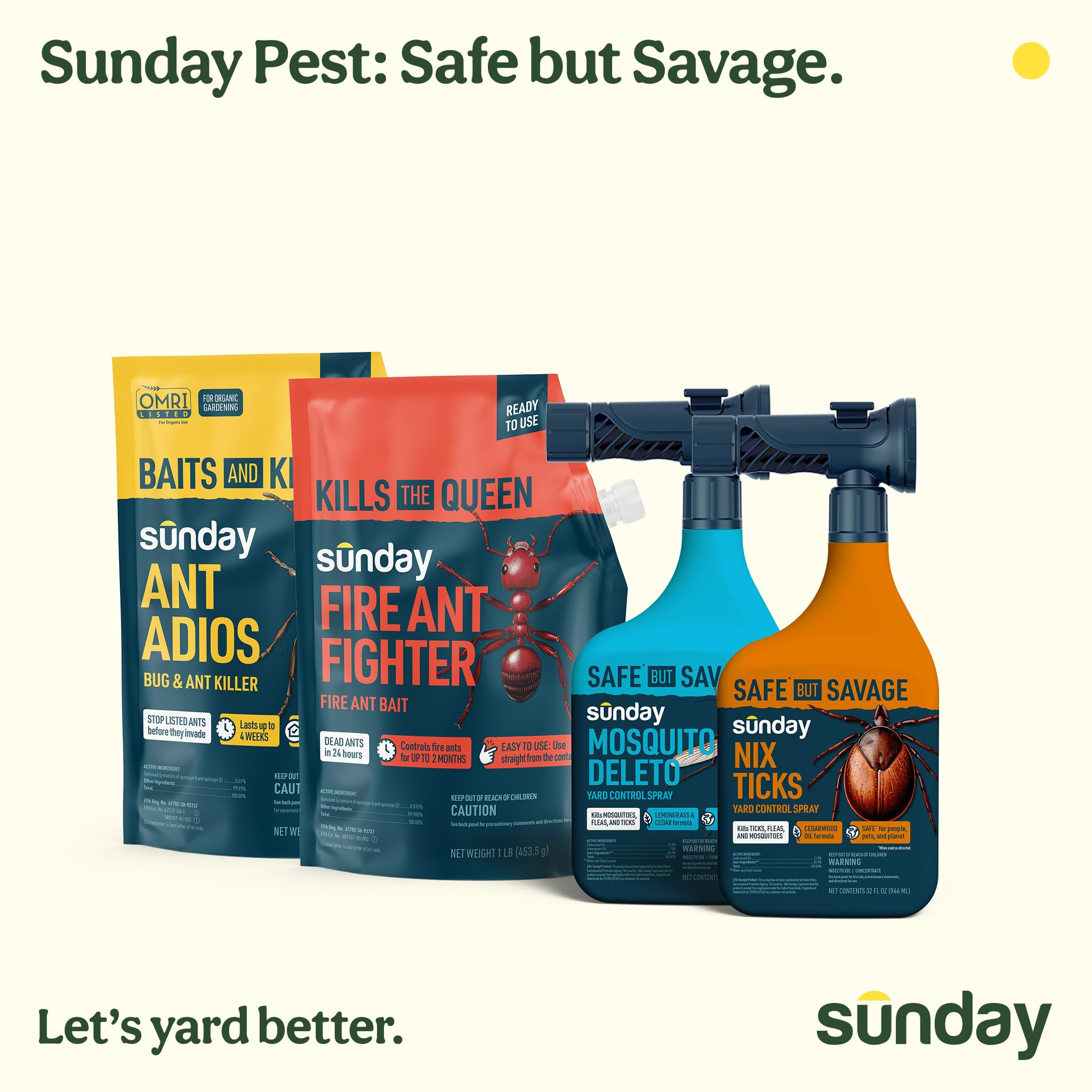 SUNDAY Cedar Oil Mosquito Yard Spray 2-pack display