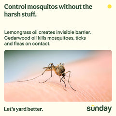SUNDAY Cedar Oil Mosquito Yard Spray label details