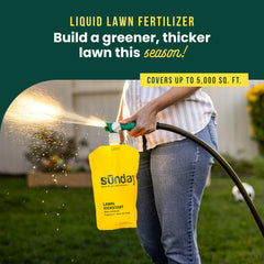 SUNDAY Lawn Kickstart Liquid Fertilizer 42.3 fl oz bottle side view