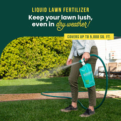 SUNDAY Liquid Lawn Fertilizer 42 Fl Oz pouch back view