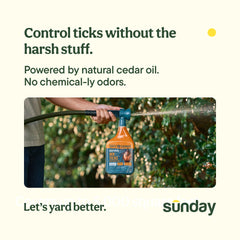 SUNDAY Nix Ticks Yard Spray integrated sprayer attached to hose