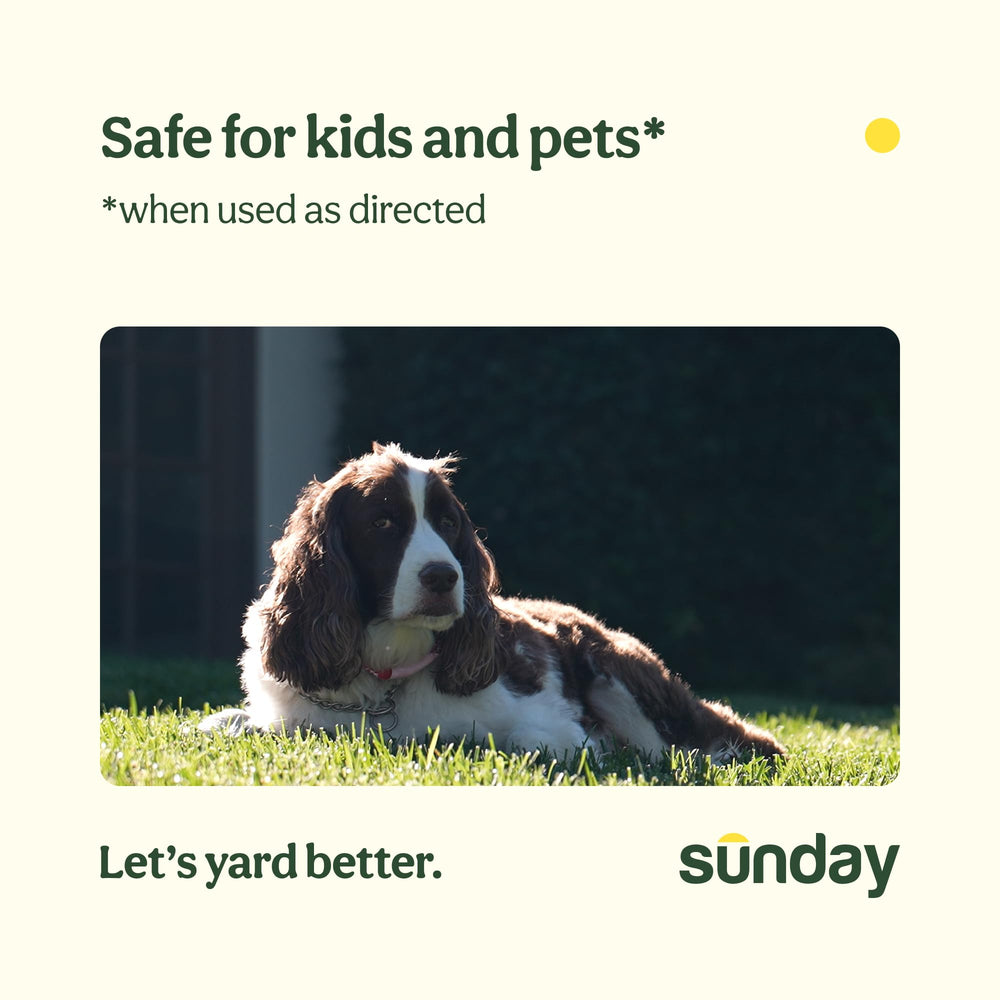 SUNDAY Nix Ticks Yard Spray packaging layout