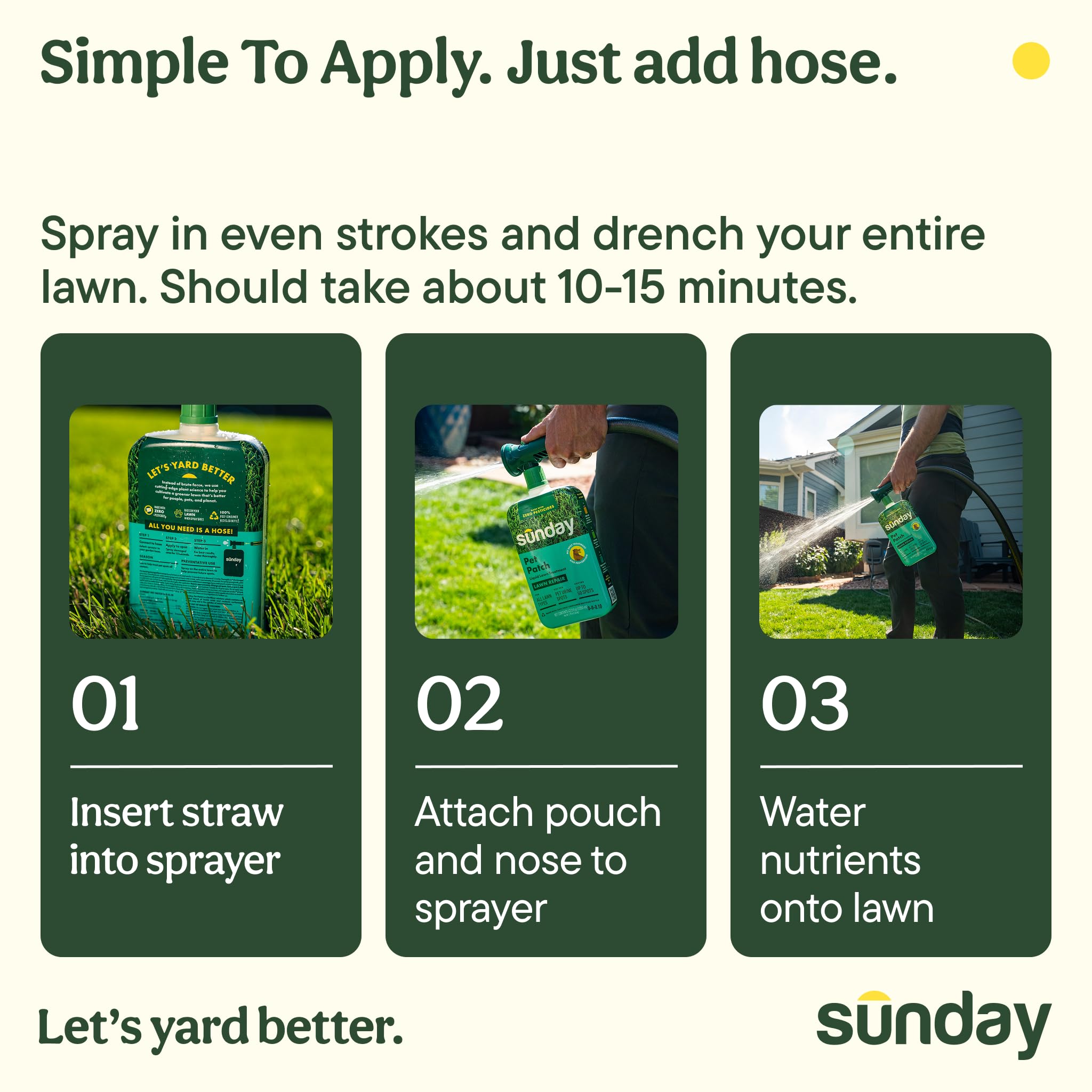 SUNDAY Pet Patch being used in a backyard setting