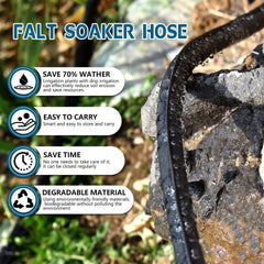 Suneed Flat Soaker Hose 50 ft close-up showing durable vinyl material