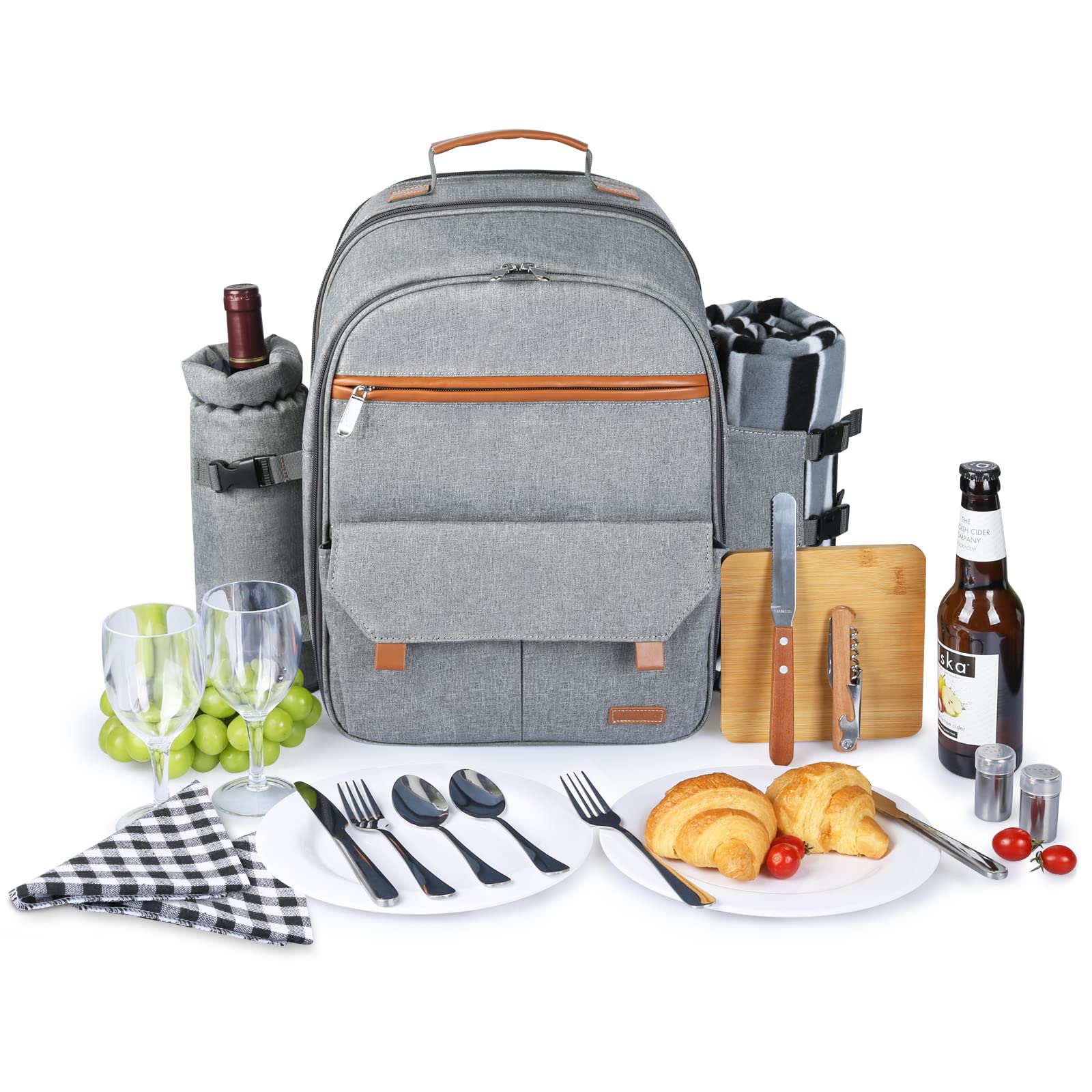 Sunflora Picnic Backpack with detachable wine holder and blanket