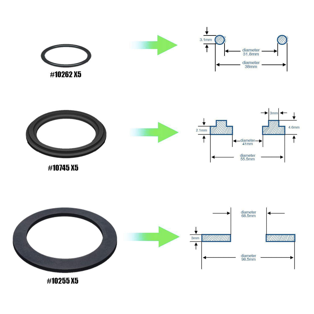 SUNGIFT O-Ring Kit components laid out for inspection