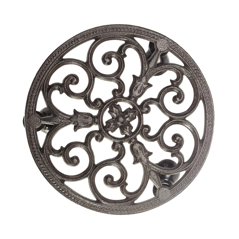 Sungmor Heavy Duty Cast Iron Plant Caddy front view